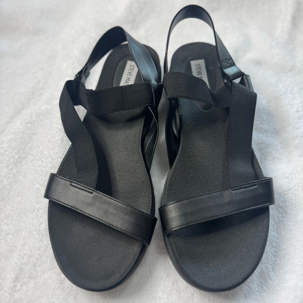 Steve Madden Black Strappy Women's Sandals